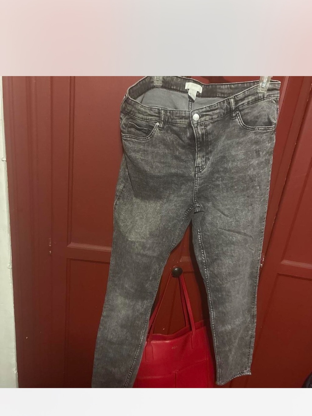 H&M Black Gray Washed Skinny Jeans